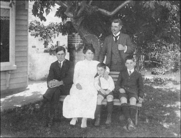 The Levick Family at Gwandoban (from left): Harry, Louisa, John, TFL and George